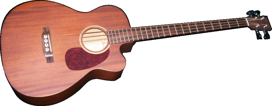 A Martin BC-15E acoustic bass guitar. All Mahogany body.